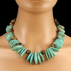 AJD Elisa Collana in turchese e occhio di tigre