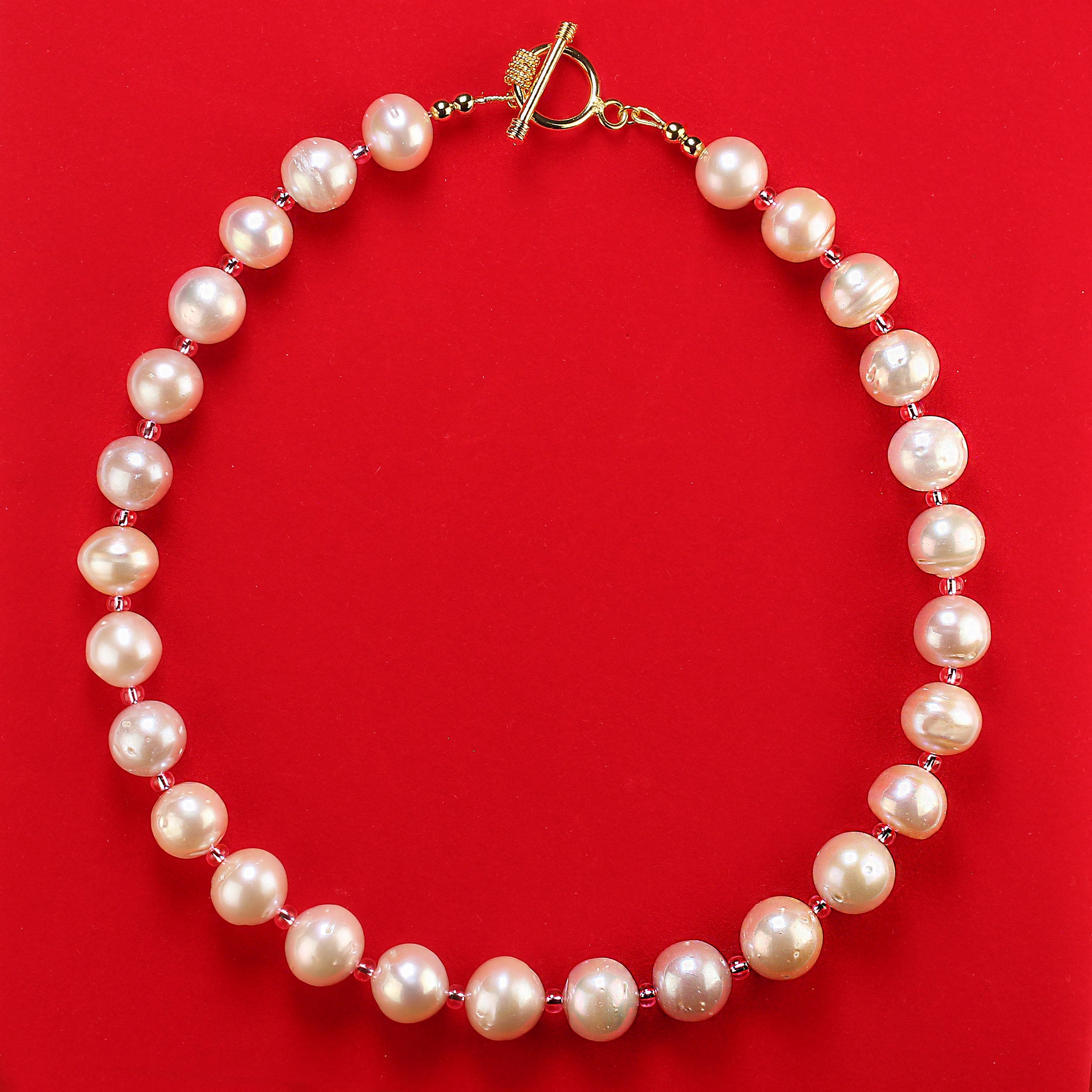 AJD Stilvolle bläuliche Perlen mit heißen rosa Akzenten 17-Zoll