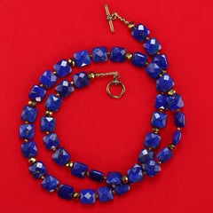 Elegante 23-Zoll-Halskette aus natürlichem Lapislazuli von AJD