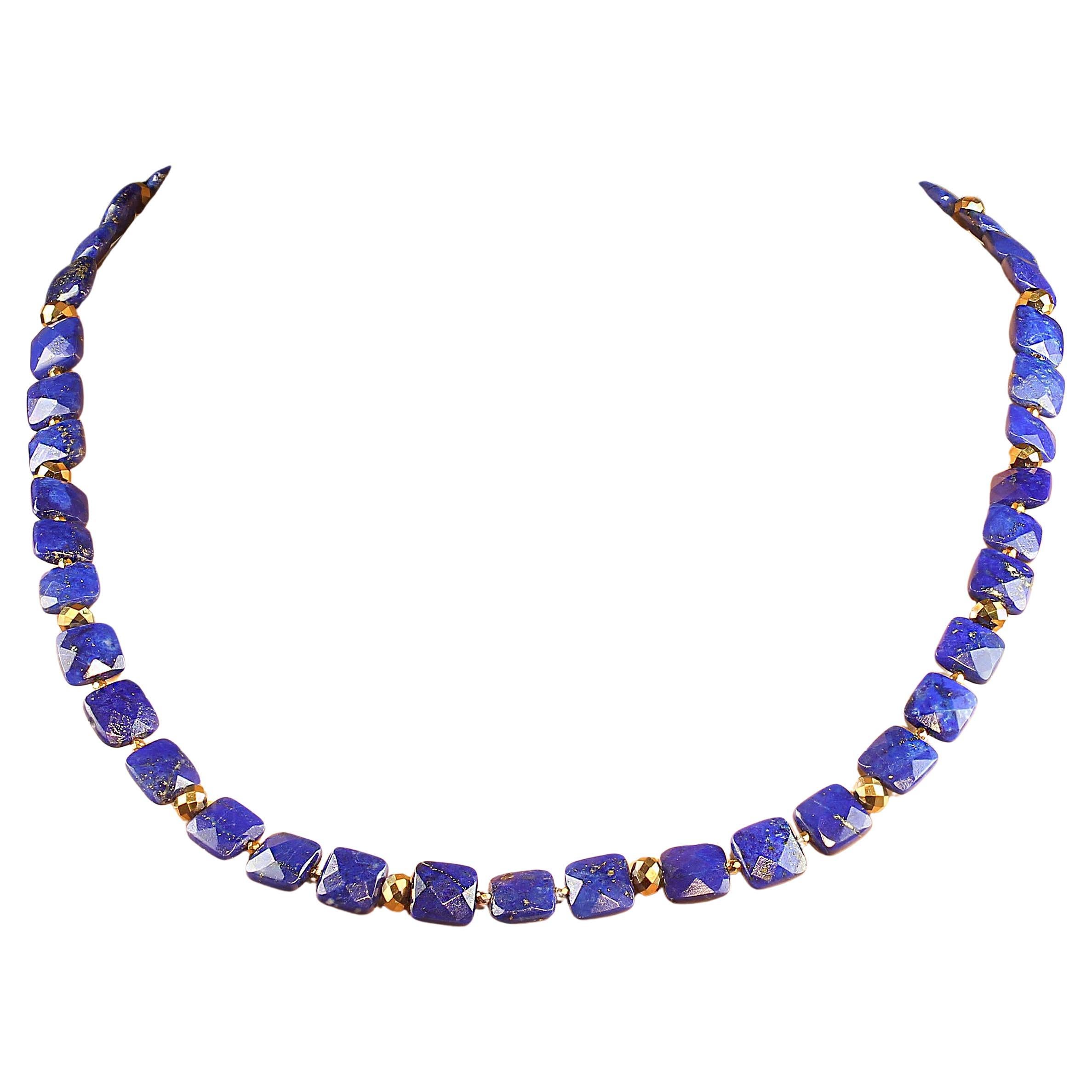 AJD Elegant 23-Inch Natural Lapis Lazuli Necklace