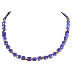 Elegante 23-Zoll-Halskette aus natürlichem Lapislazuli von AJD