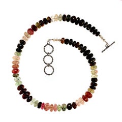 Elegant 18-Inch Multi-Color Tourmaline Necklace by Aria Jewelry Design