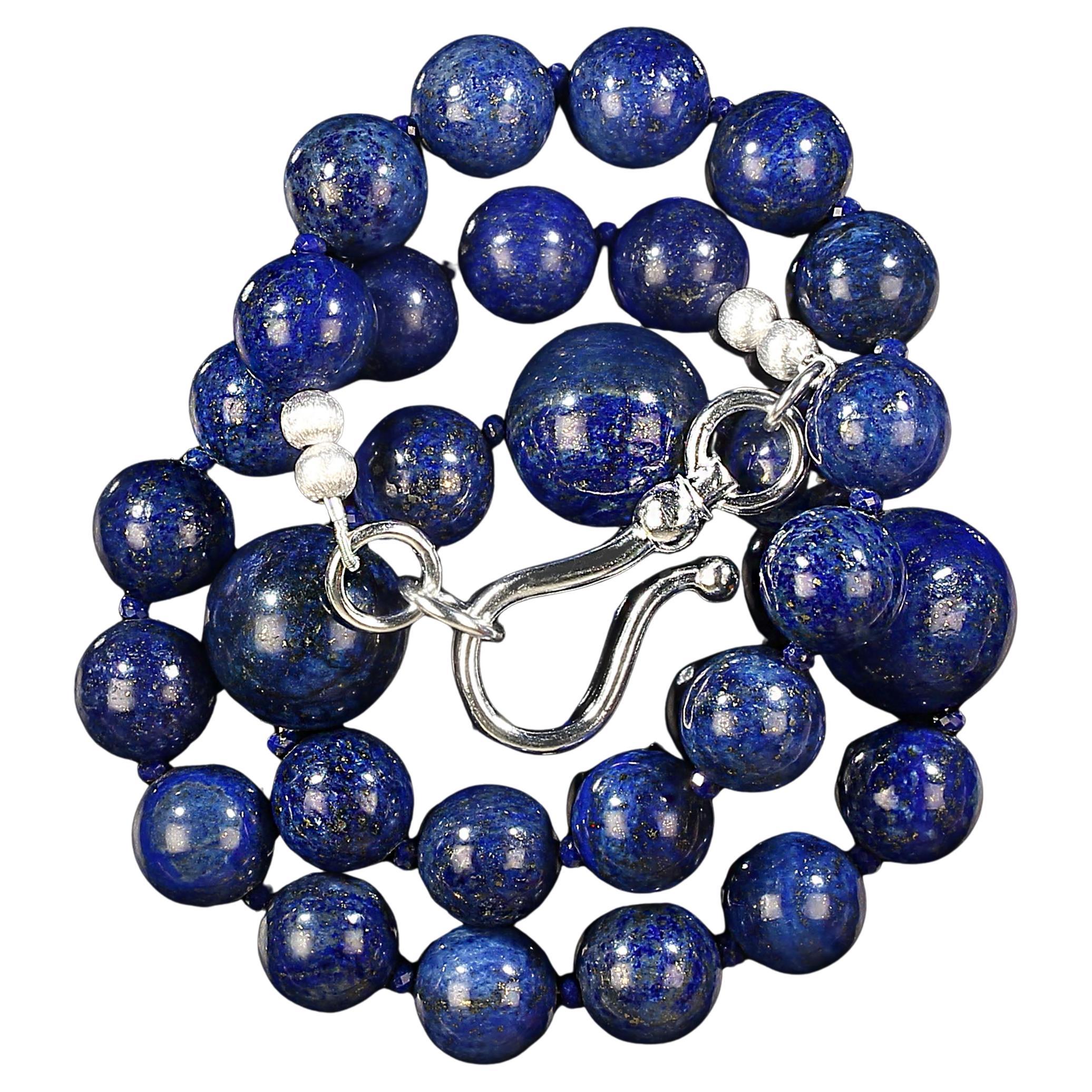 AJD Collier de Lapis Lazuli de 19 pouces