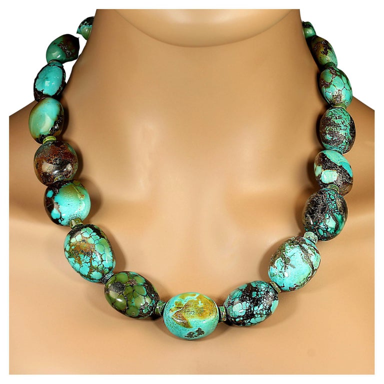 Taddart Minerals Collana In Amazzonite Naturale | Pepite Verdi Da 4-8 Mm - Lunghezza 45 Cm | Gioiello Artigianale Con Chiusura Ottone - 2