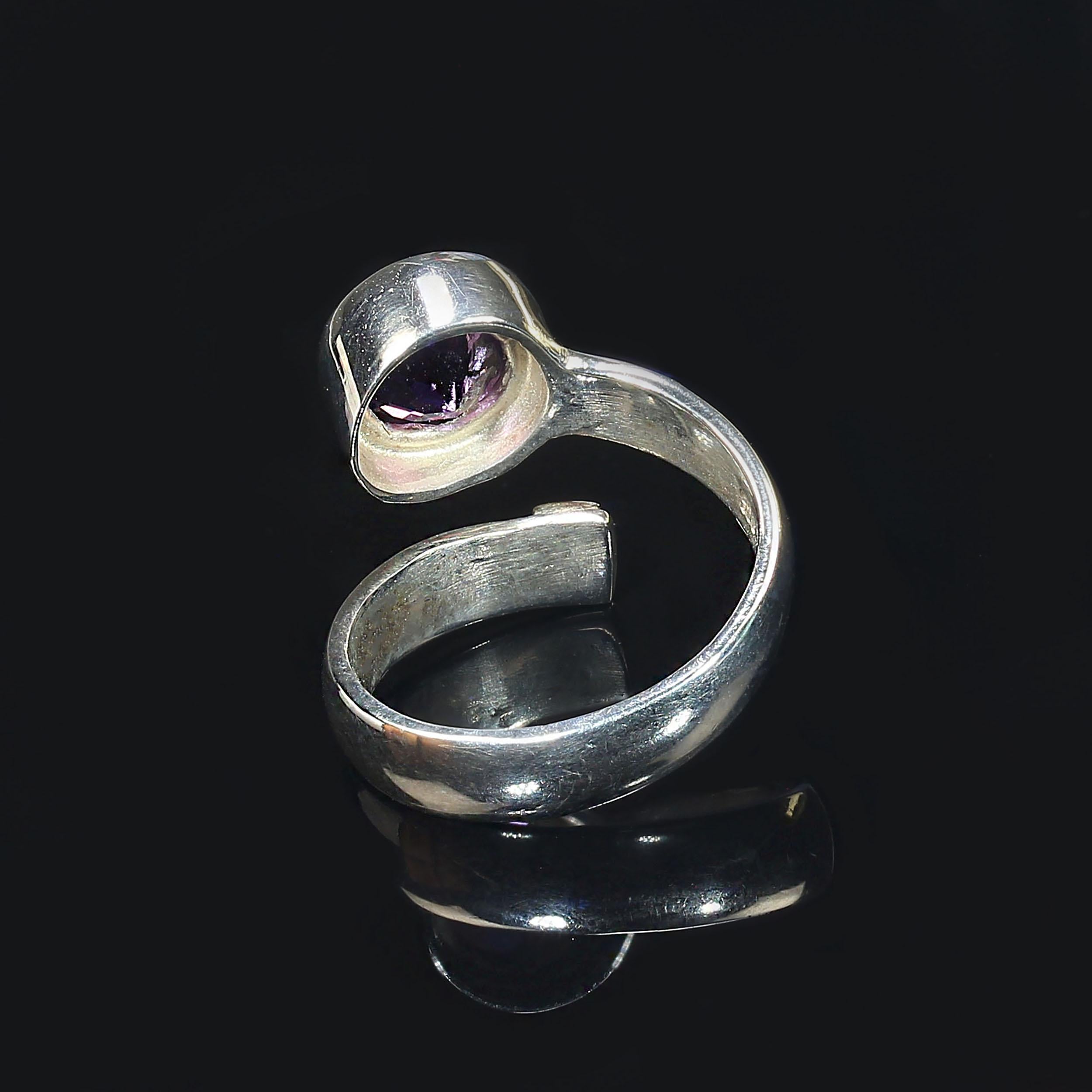AJD Crossover Amethyst- und Sterling-Ring mit 14K Gold-Akzent im Angebot 4