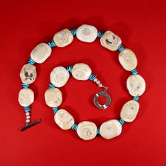 AJD Summer Fun Creamy White Bambus Koralle und Dornröschen Akzente Halskette