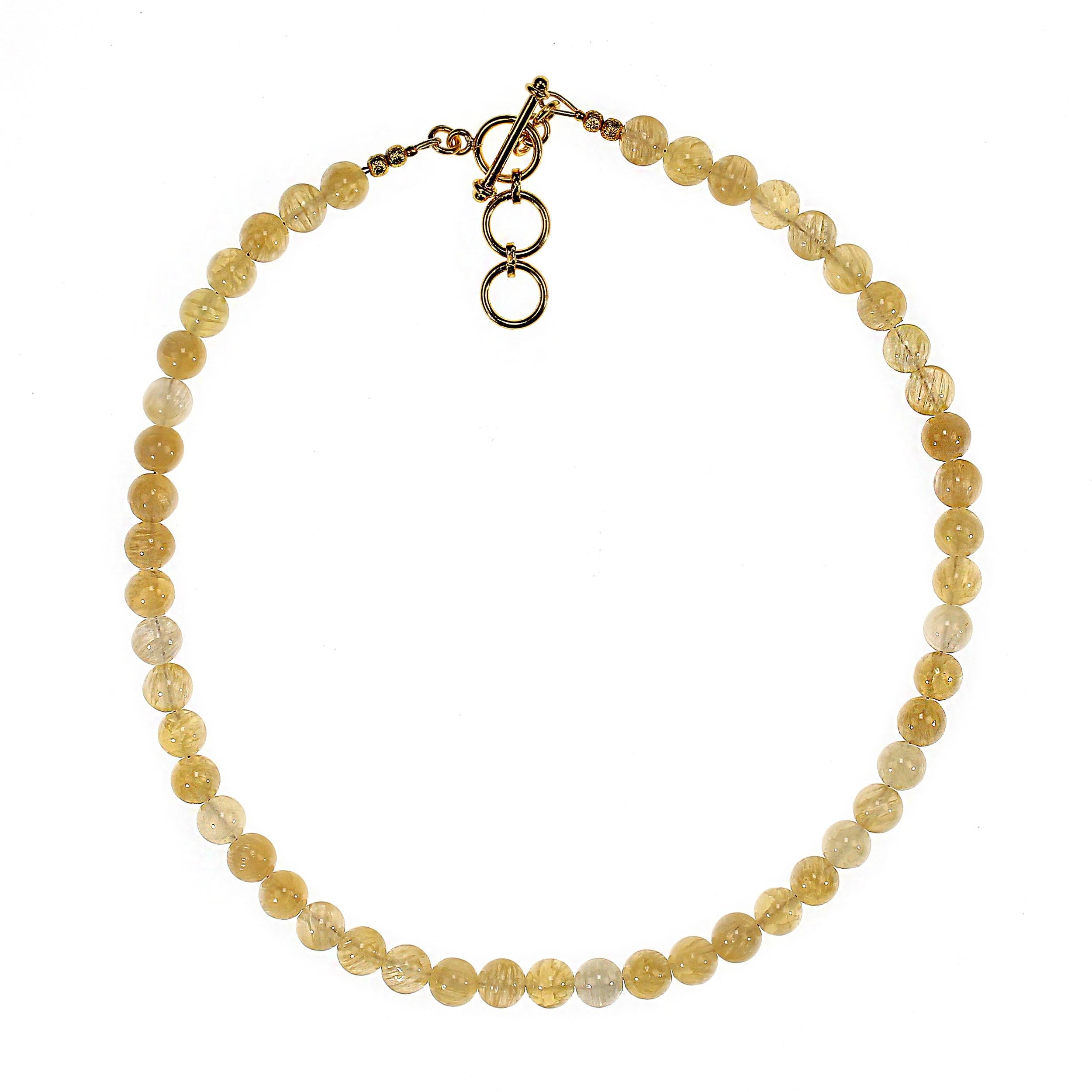 AJD Collar de 18 pulgadas de Lepidolita Dorada Perfecta de Verano de 8MM en venta 3
