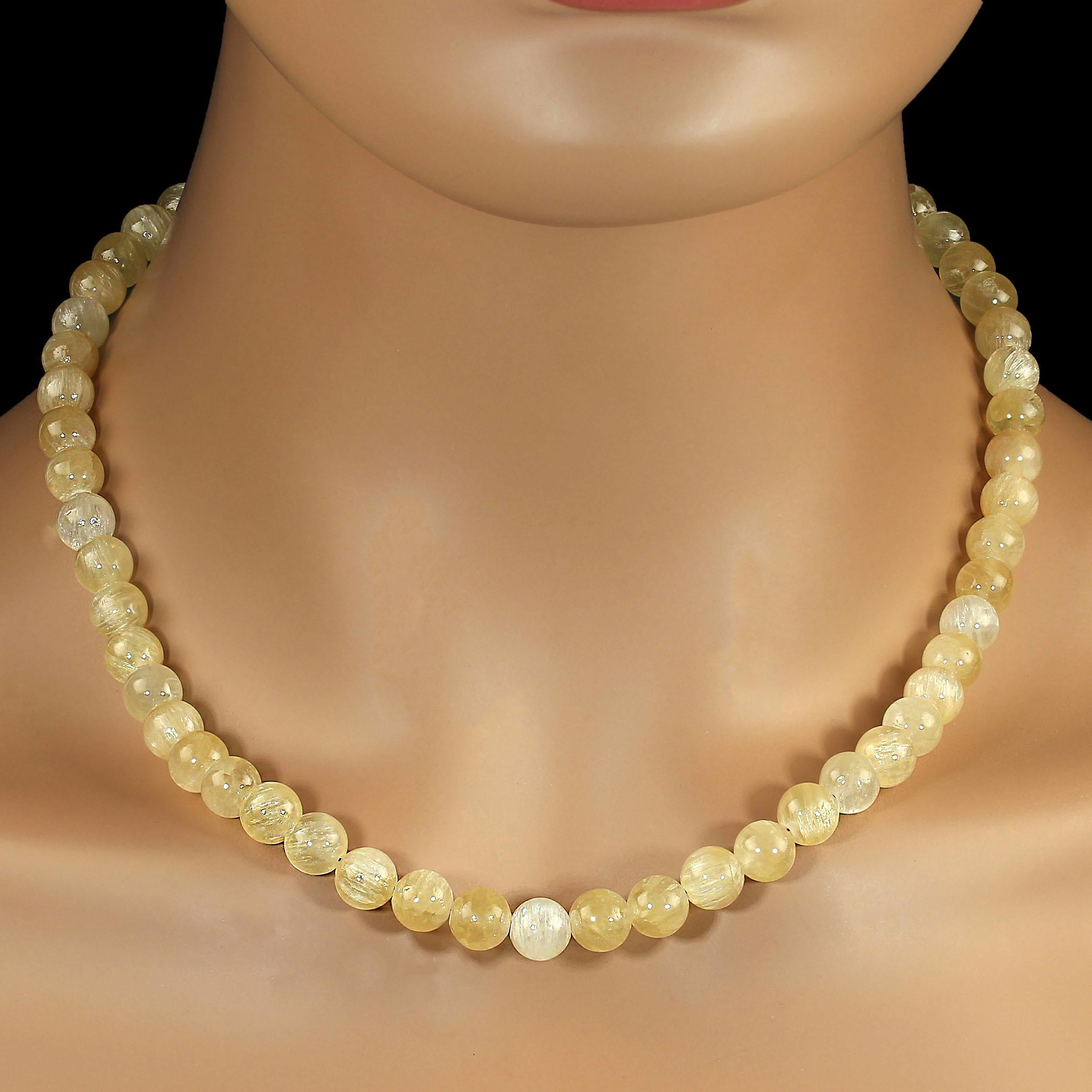 AJD Collar de 18 pulgadas de Lepidolita Dorada Perfecta de Verano de 8MM en venta 5