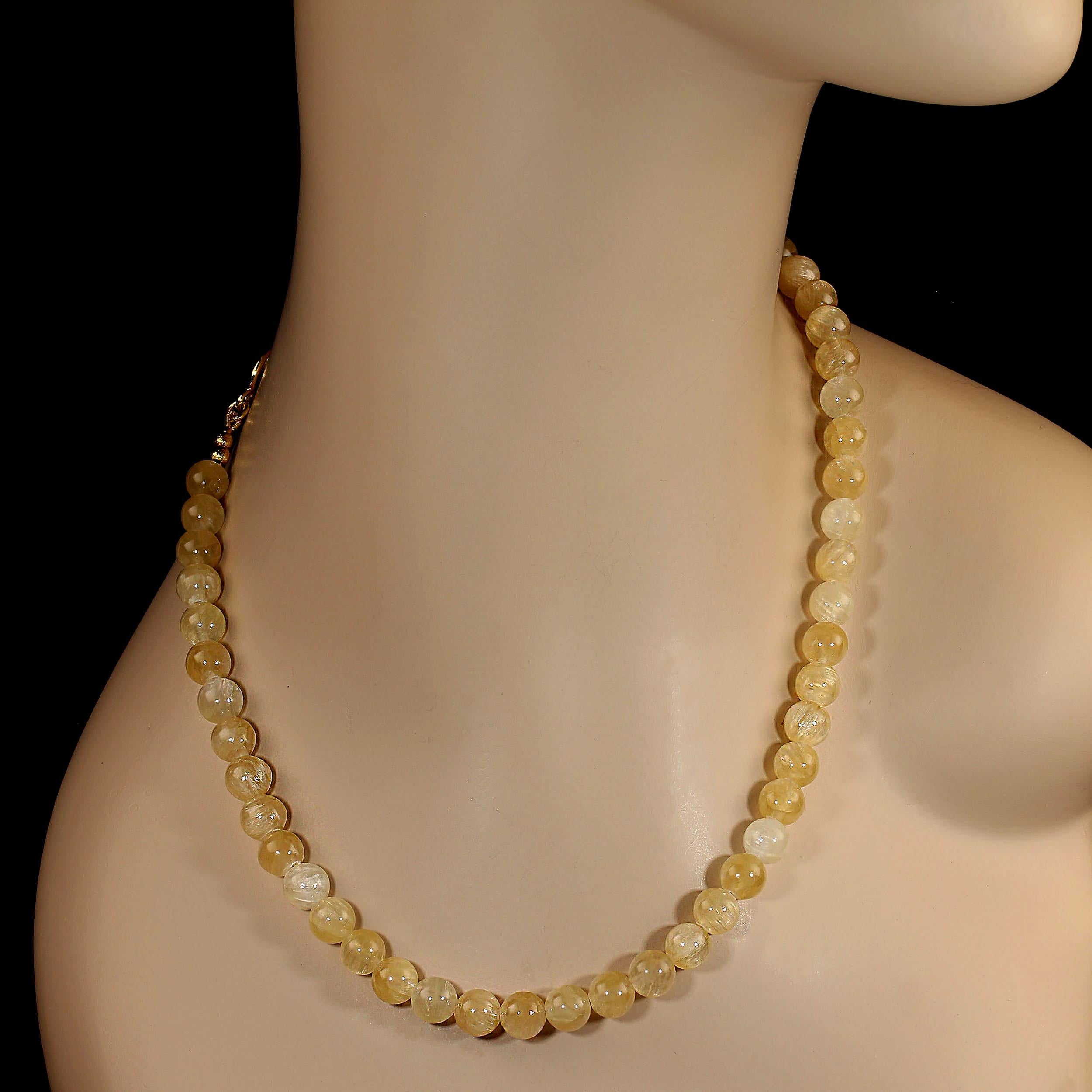 AJD Collar de 18 pulgadas de Lepidolita Dorada Perfecta de Verano de 8MM en venta 6