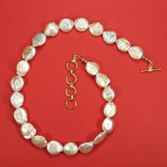 AJD Collana di perle rosa pesco da 28 pollici