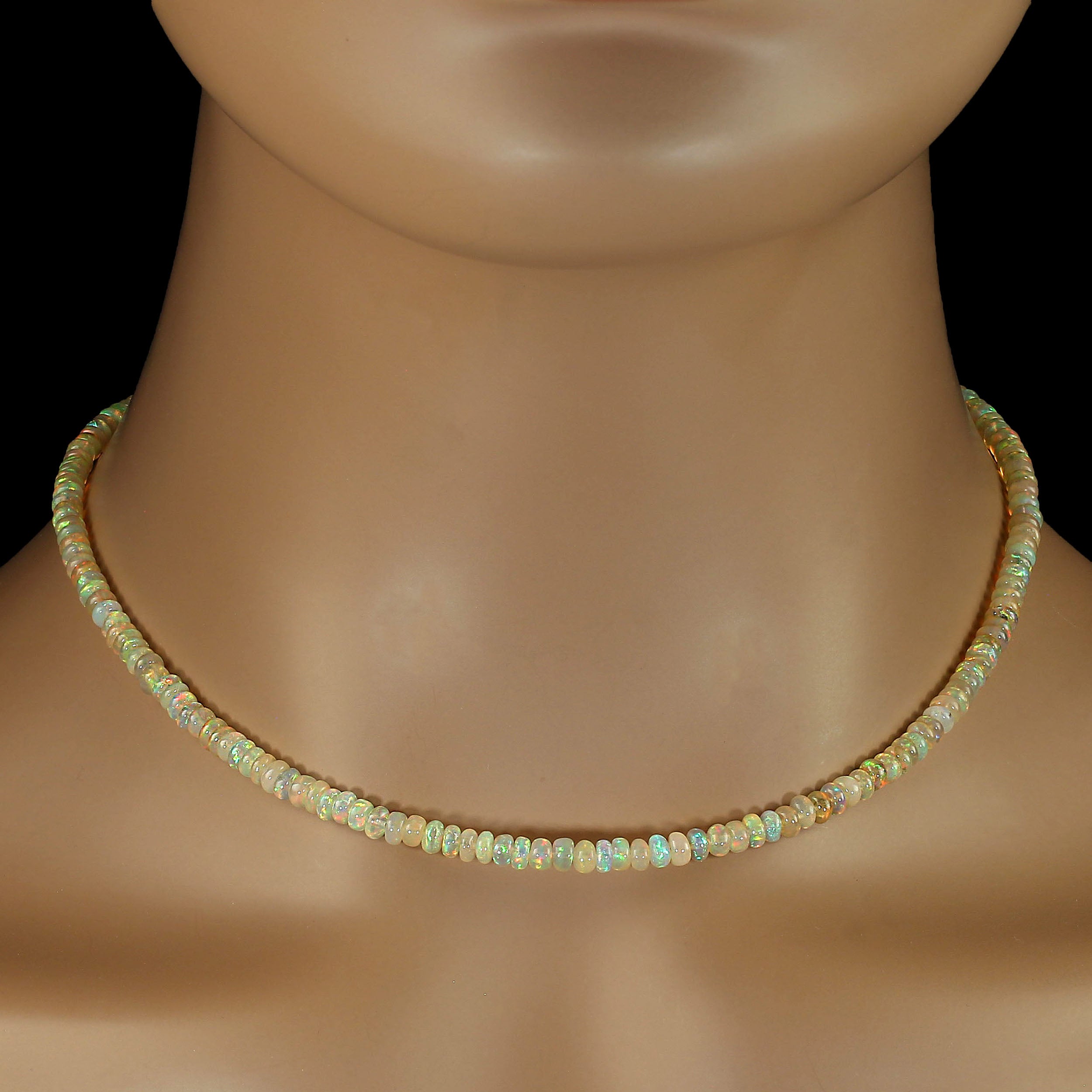 AJD 16 Inch Shimmering Opal Necklace