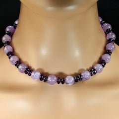 Amethyst Beaded Necklace by Aria Jewelry Design, 17-Inch Length