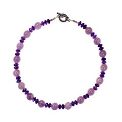 Amethyst Beaded Necklace by Aria Jewelry Design, 17-Inch Length