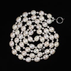 Aria Two-Strand White Freshwater Pearl Necklace, 18-20 Inch
