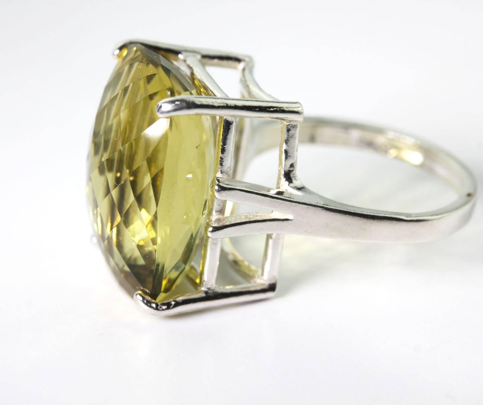 lemon quartz ring