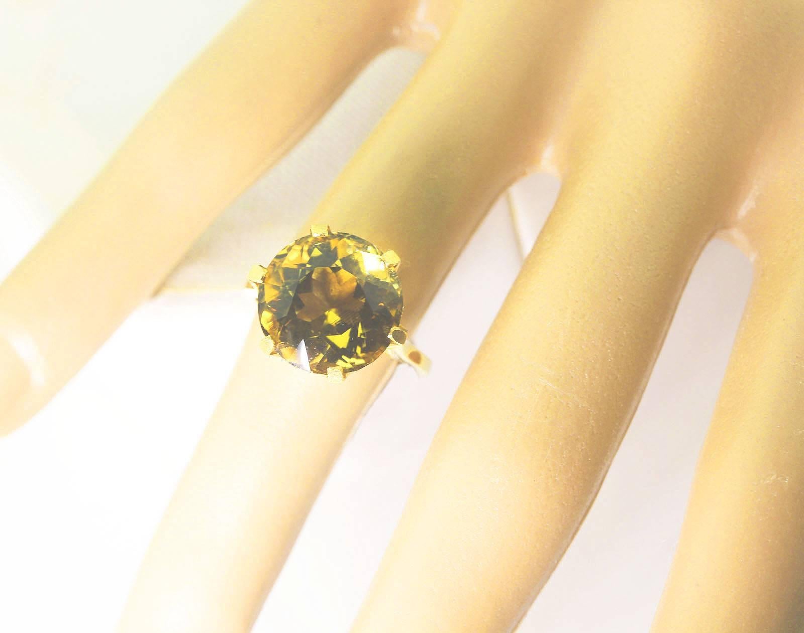 Yellow Citrine Gold Ring 3