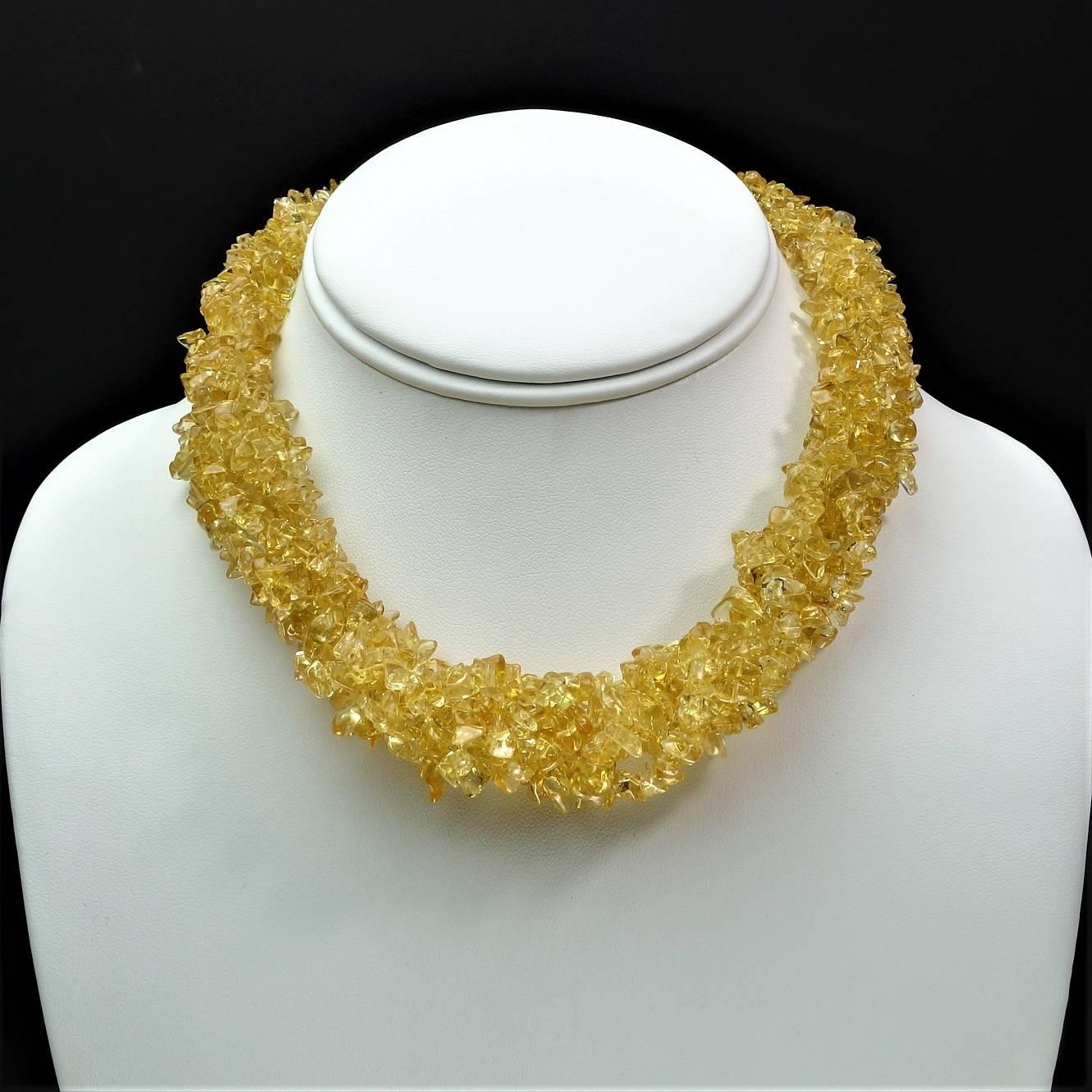 Artisan AJD Multi-Strand Citrine Necklace