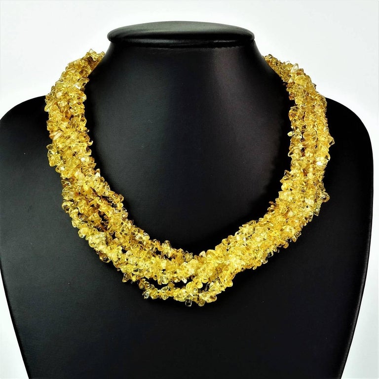 MultiStrand Citrine Necklace For Sale at 1stdibs