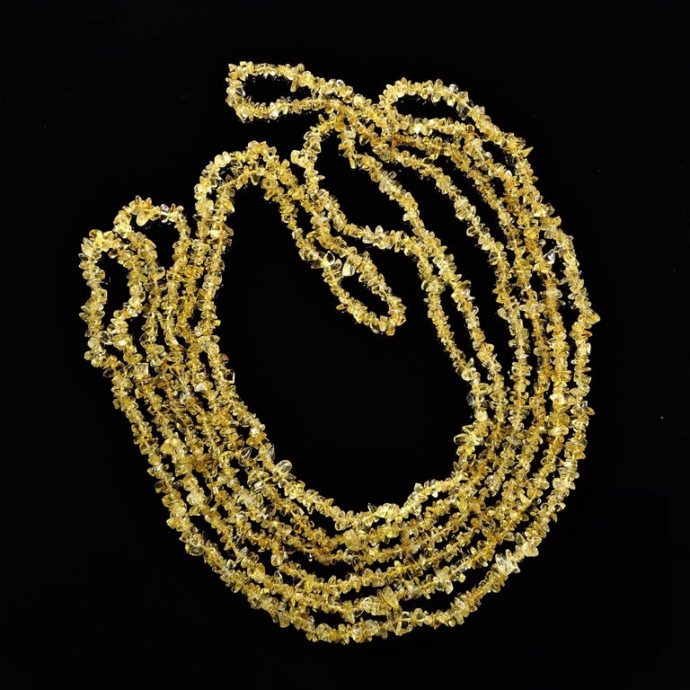 MultiStrand Citrine Necklace For Sale at 1stdibs