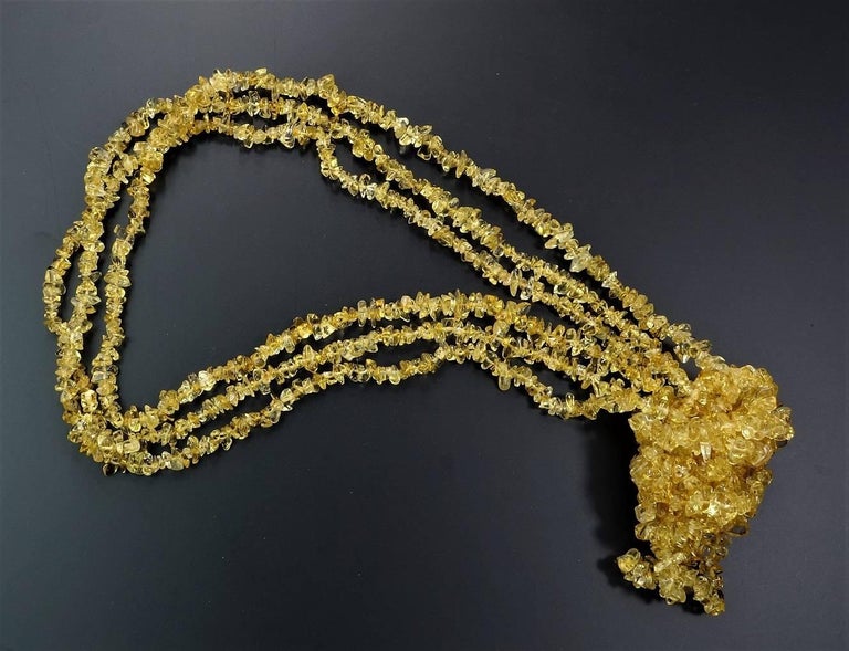 MultiStrand Citrine Necklace For Sale at 1stdibs