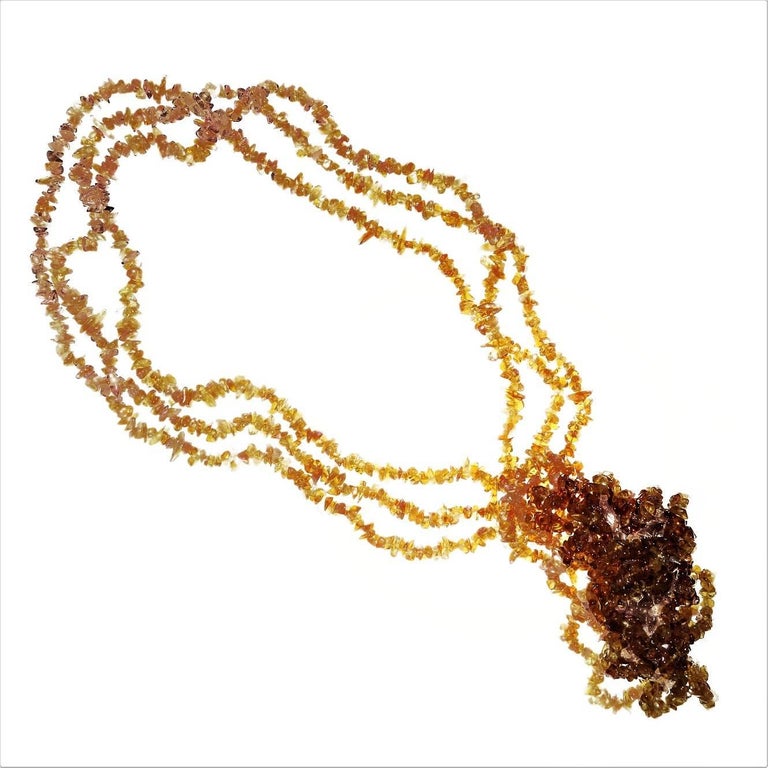 MultiStrand Citrine Necklace For Sale at 1stdibs