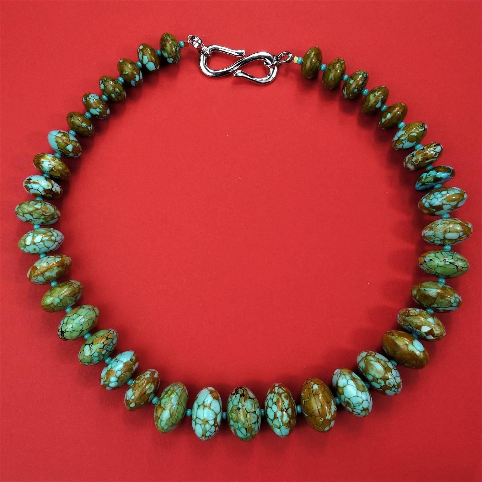 Chinese Graduated Turquoise Necklace 2
