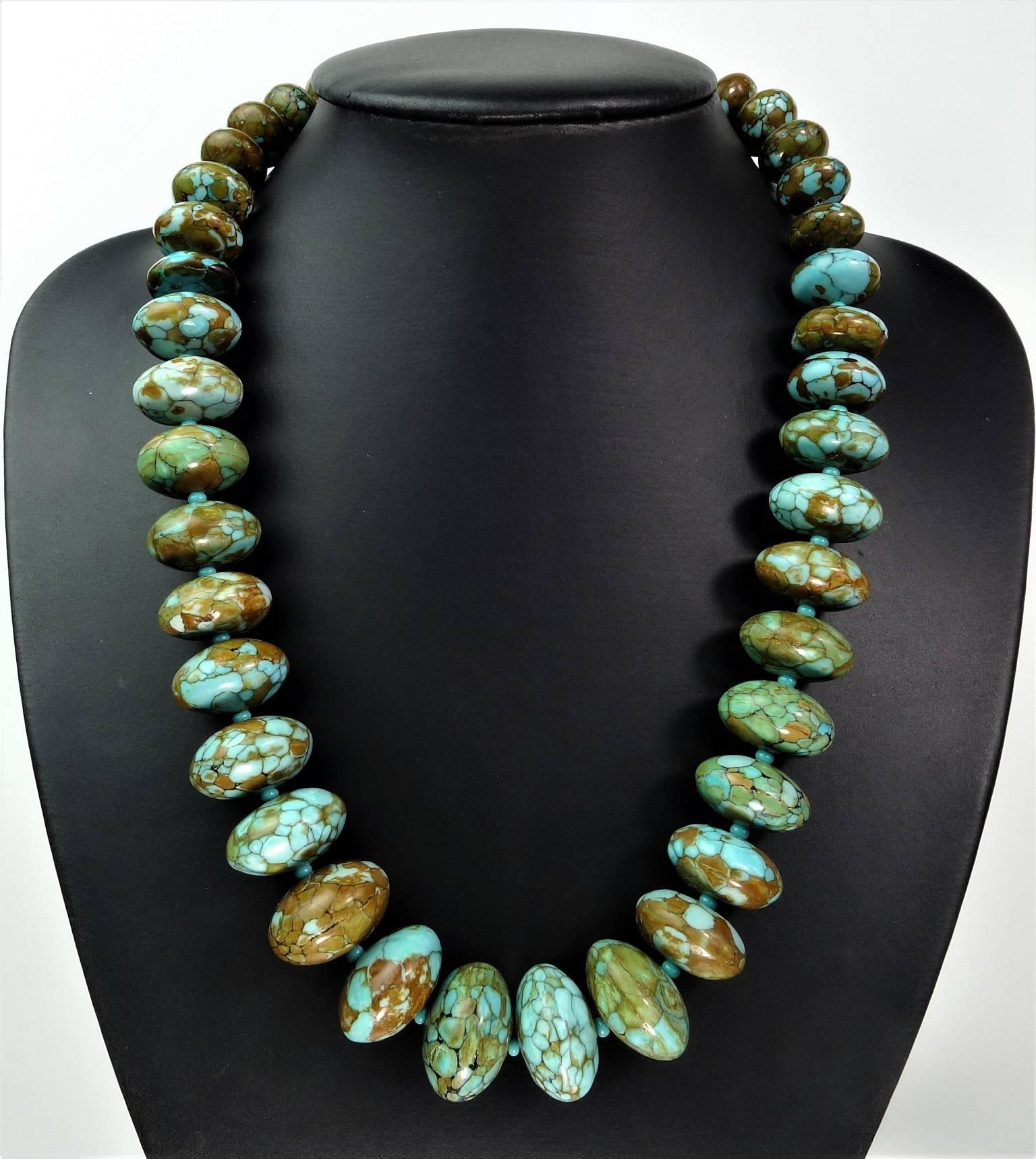 Chinese Graduated Turquoise Necklace 4