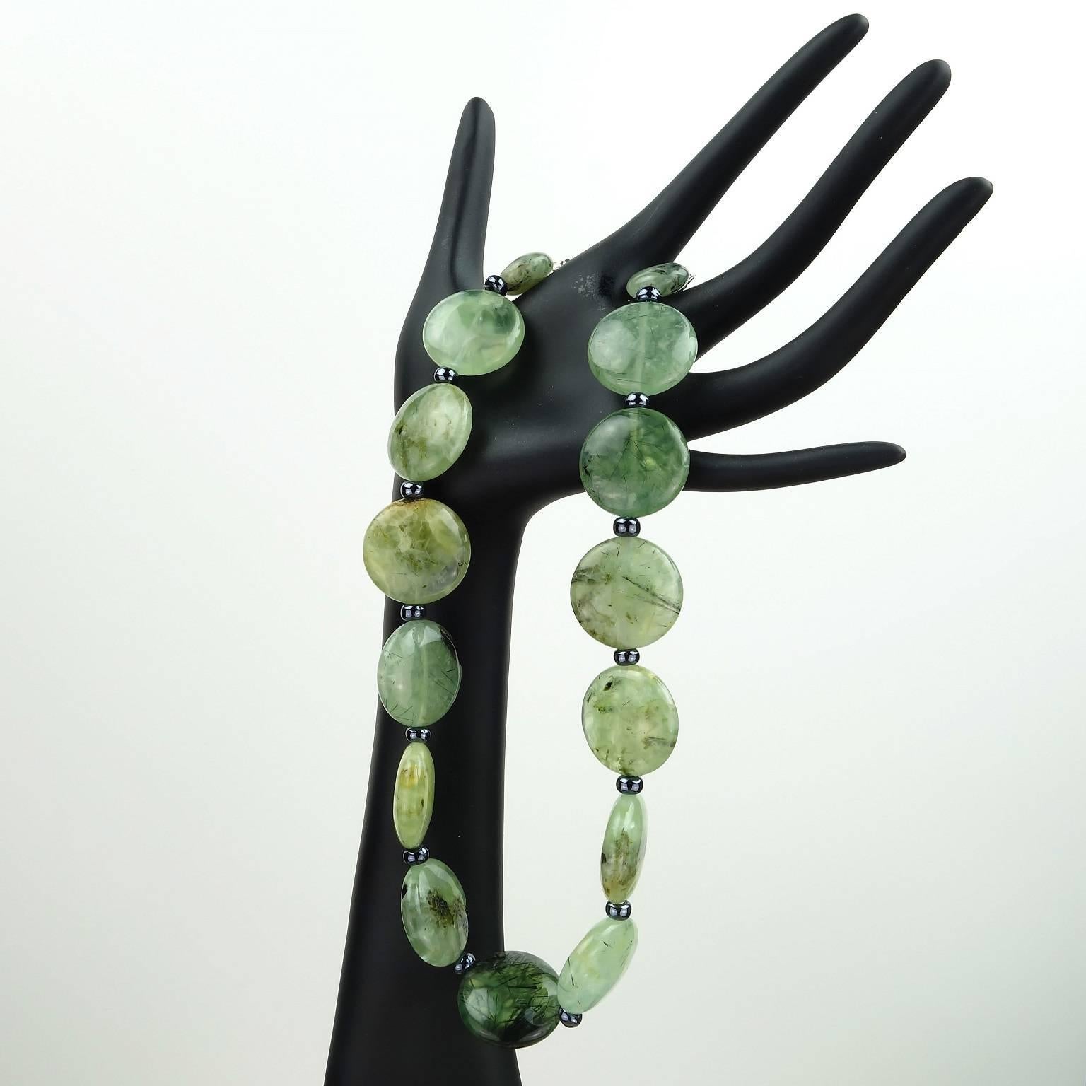 Green Brazilian Prehnite Necklace 1