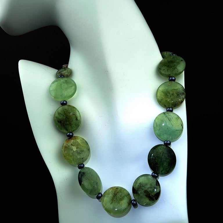Green Brazilian Prehnite Necklace at 1stDibs