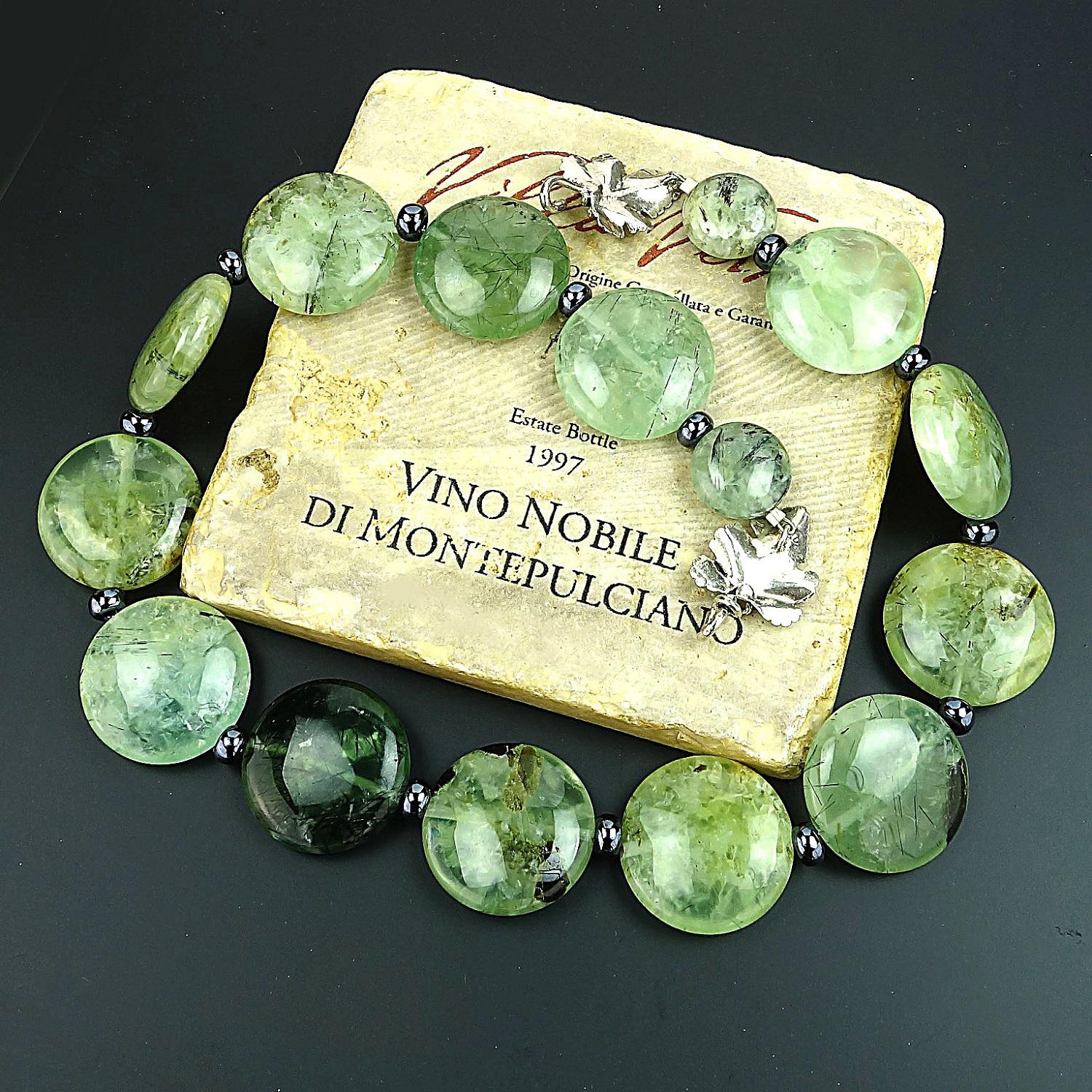 Green Brazilian Prehnite Necklace 4