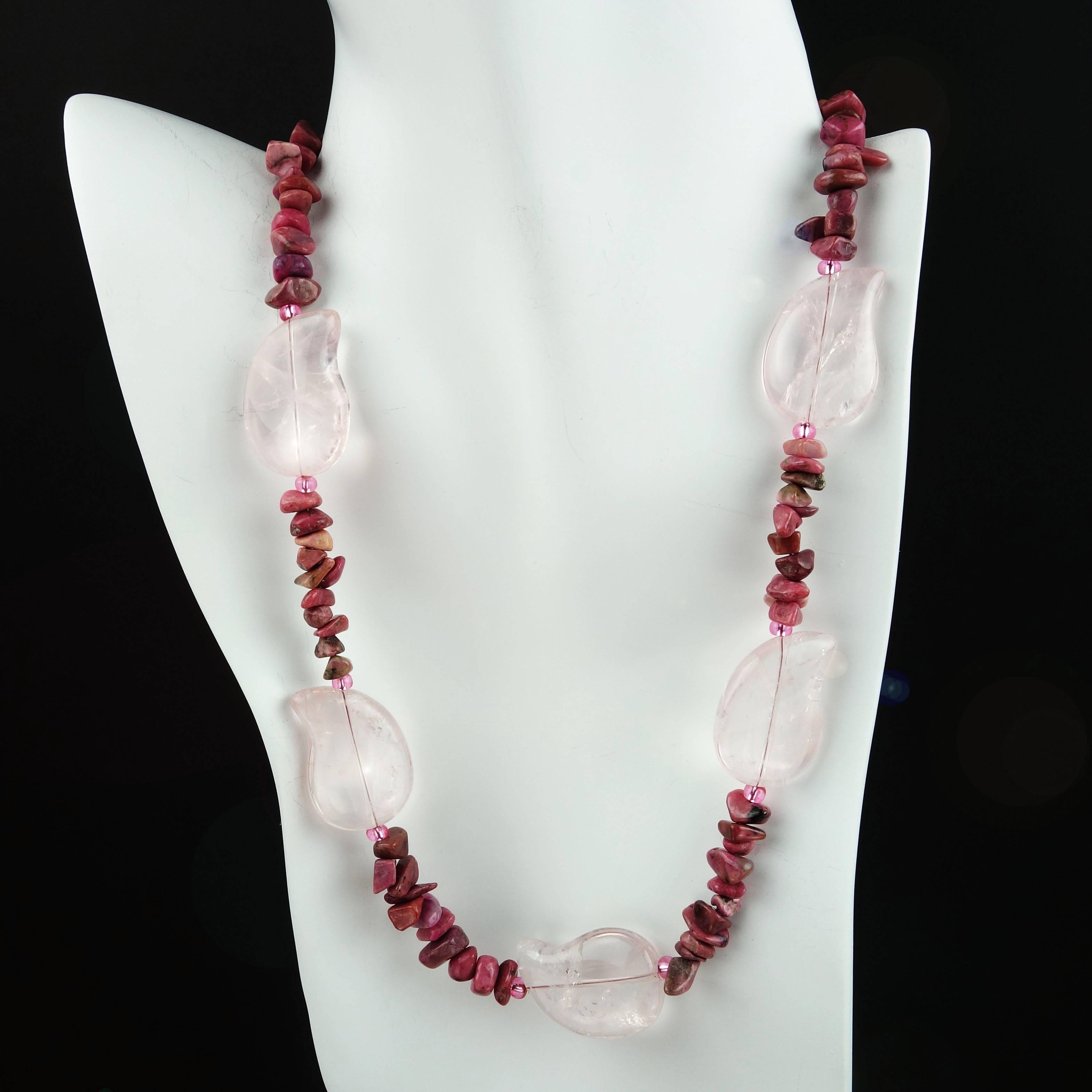 rhodonite and rose quartz