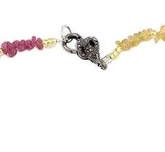 AJD Handmade Unique Tourmaline & Tourmaline Chips & Diamonds Cocktail Necklace