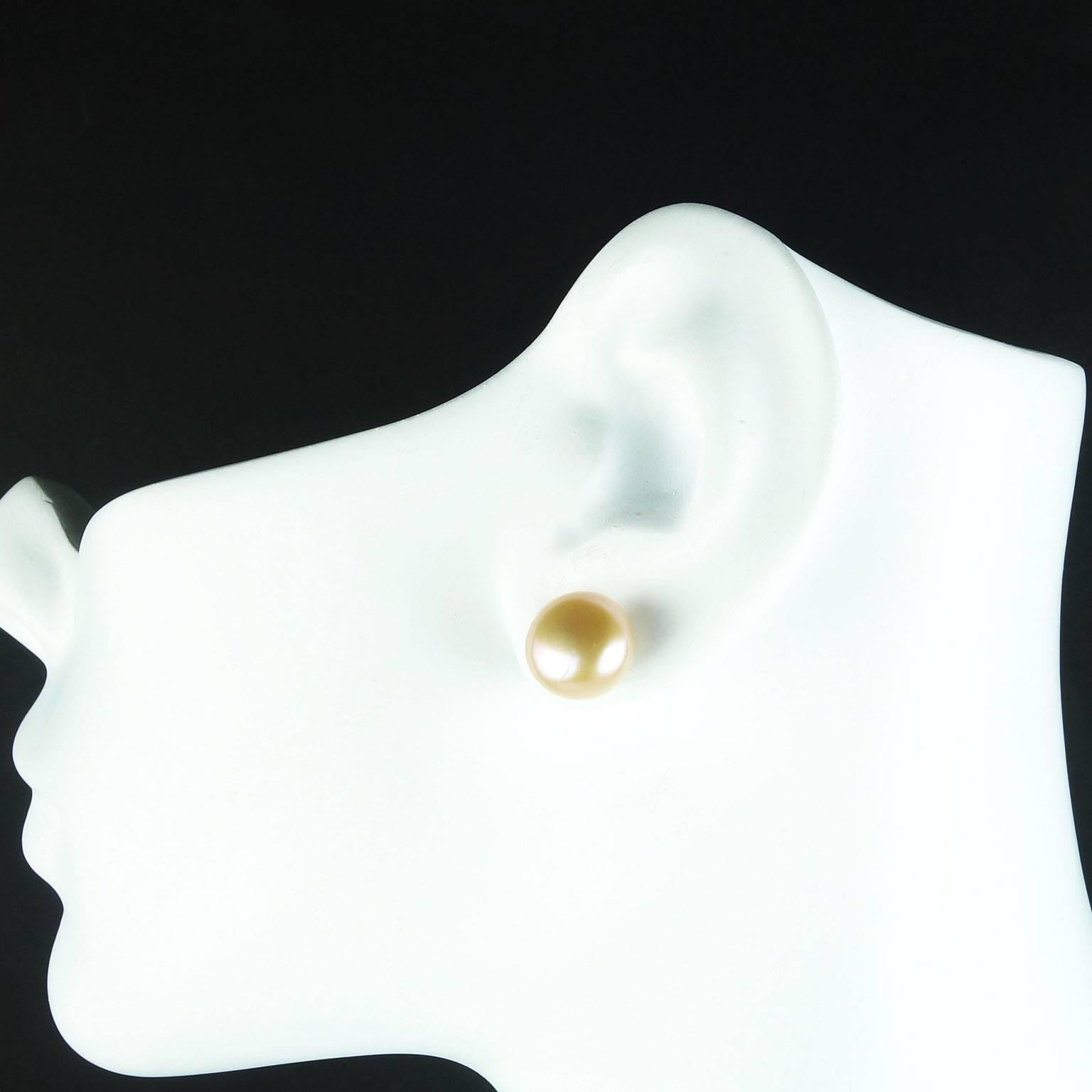 These elegant Pearl Stud earrings are perfect for teleconferencing!  What are  you  waiting for?  These are available for immediate shipment.
Your classic jewelry must have, lustrous, glowing 11MM Pearl Studs. These gorgeous studs are a light