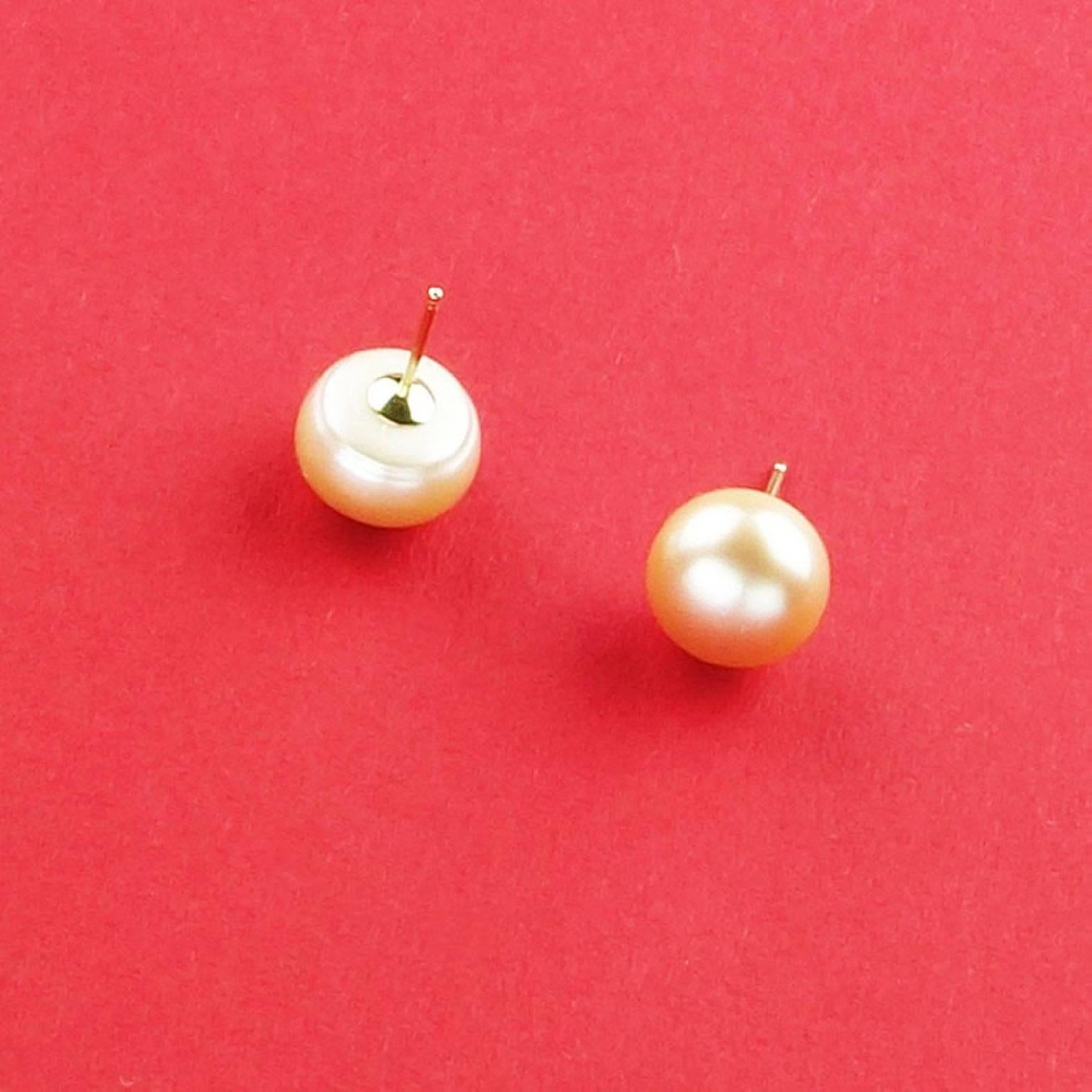 bronze pearl earrings