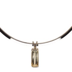 Citrine Pendant Necklace in Sterling Silver by Aria Jewelry