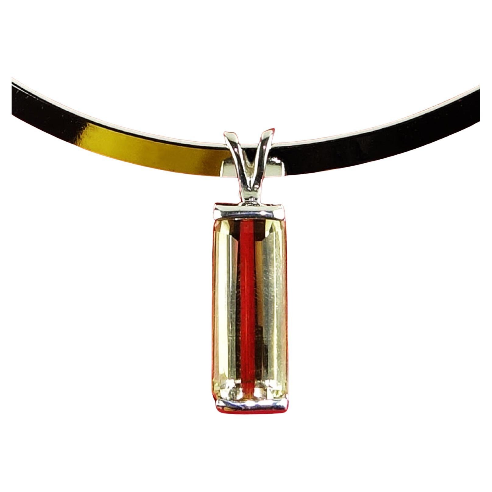 AJD Pendentif en argent sterling avec collier et citrine dorée Pour femmes en vente