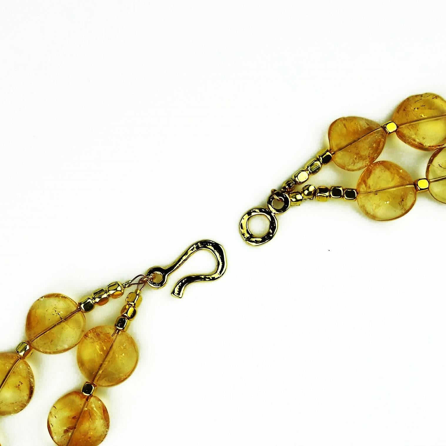 Glowing Citrine Double Strand Necklace 1
