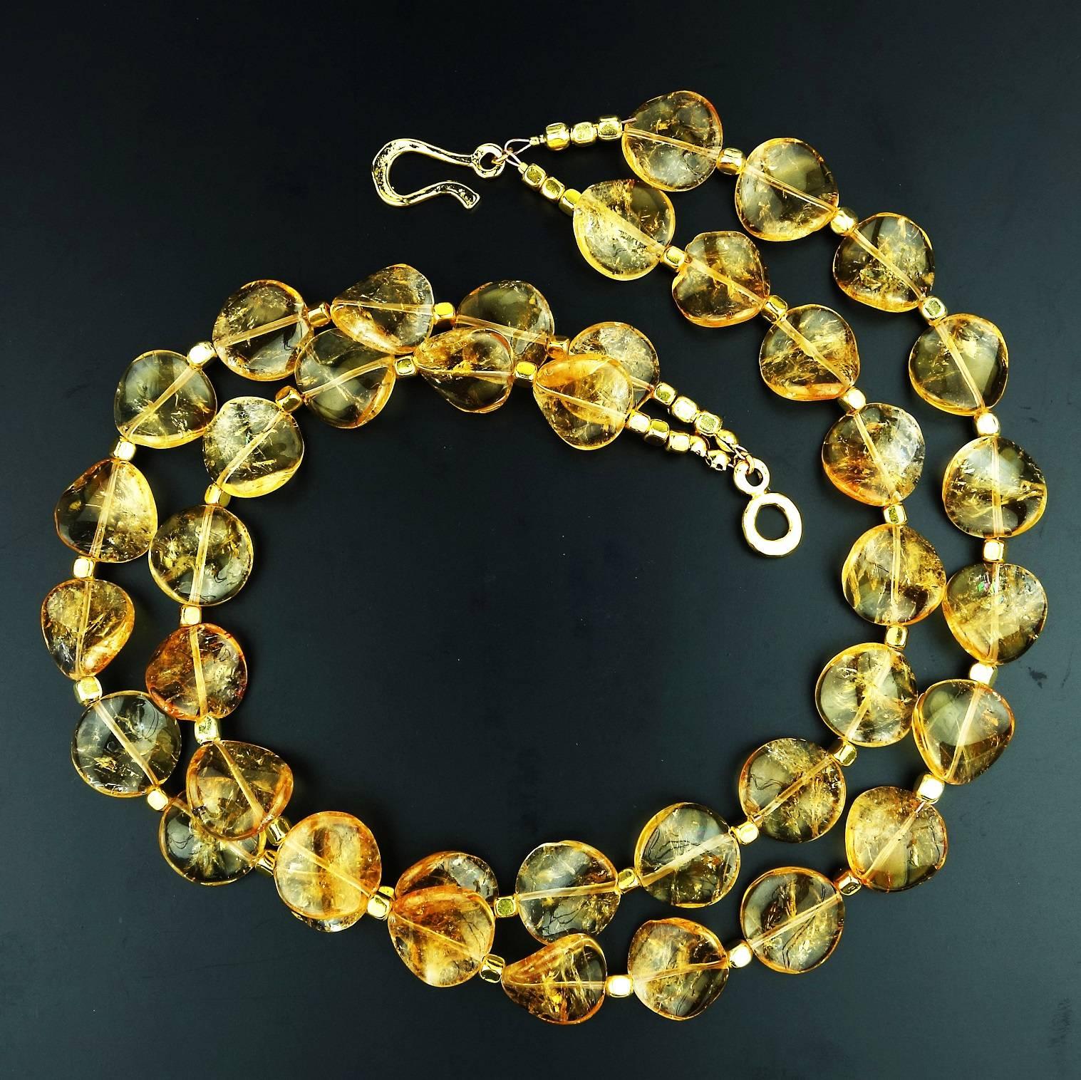 Glowing Citrine Double Strand Necklace 3