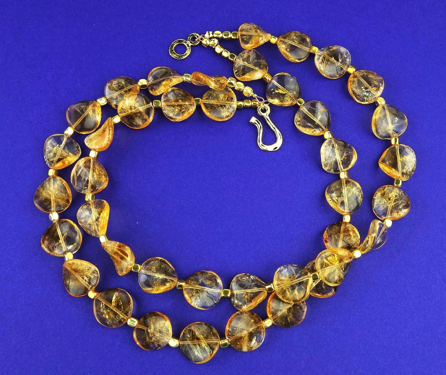 Glowing Citrine Double Strand Necklace 4