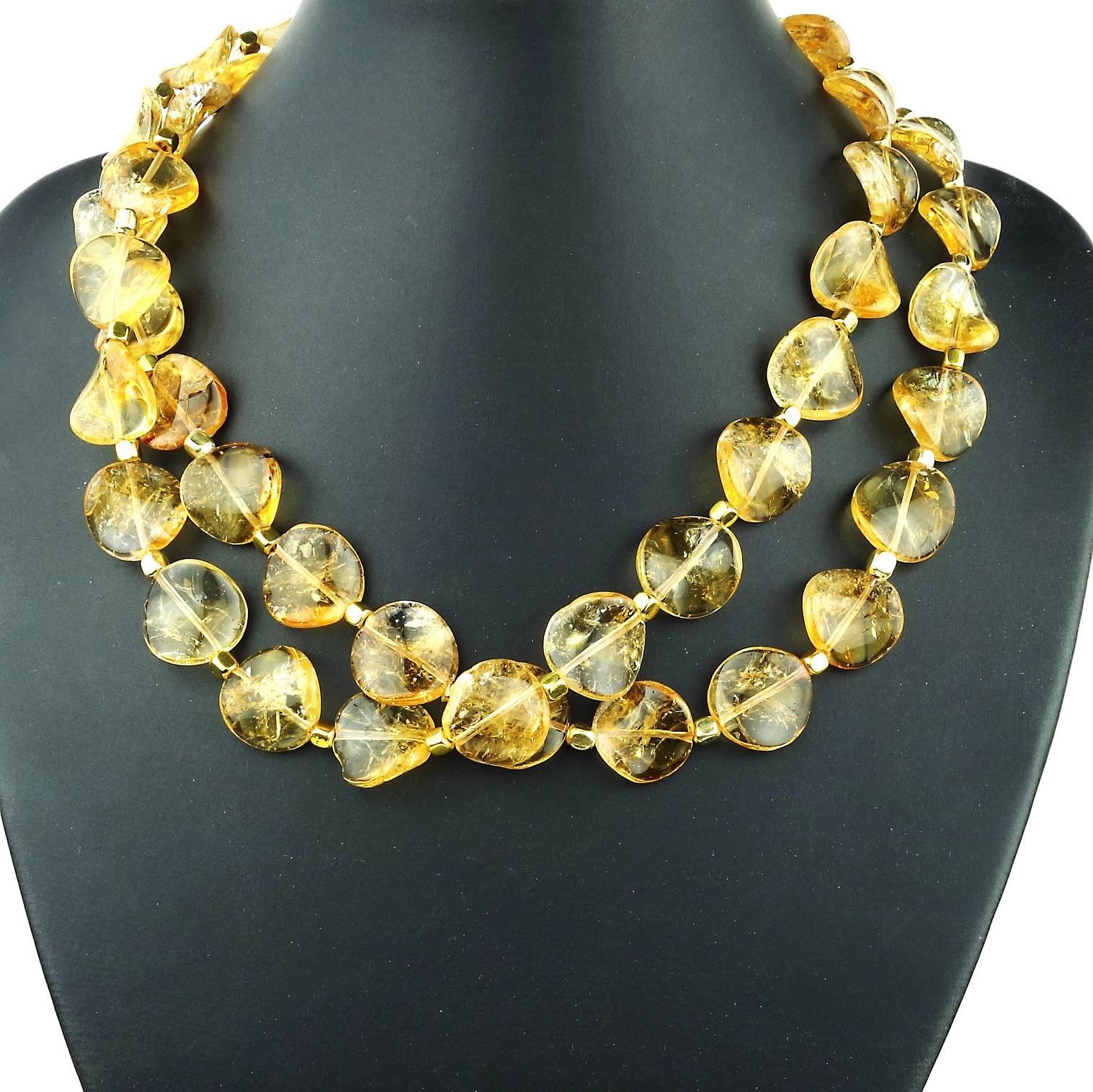 Glowing Citrine Double Strand Necklace 5