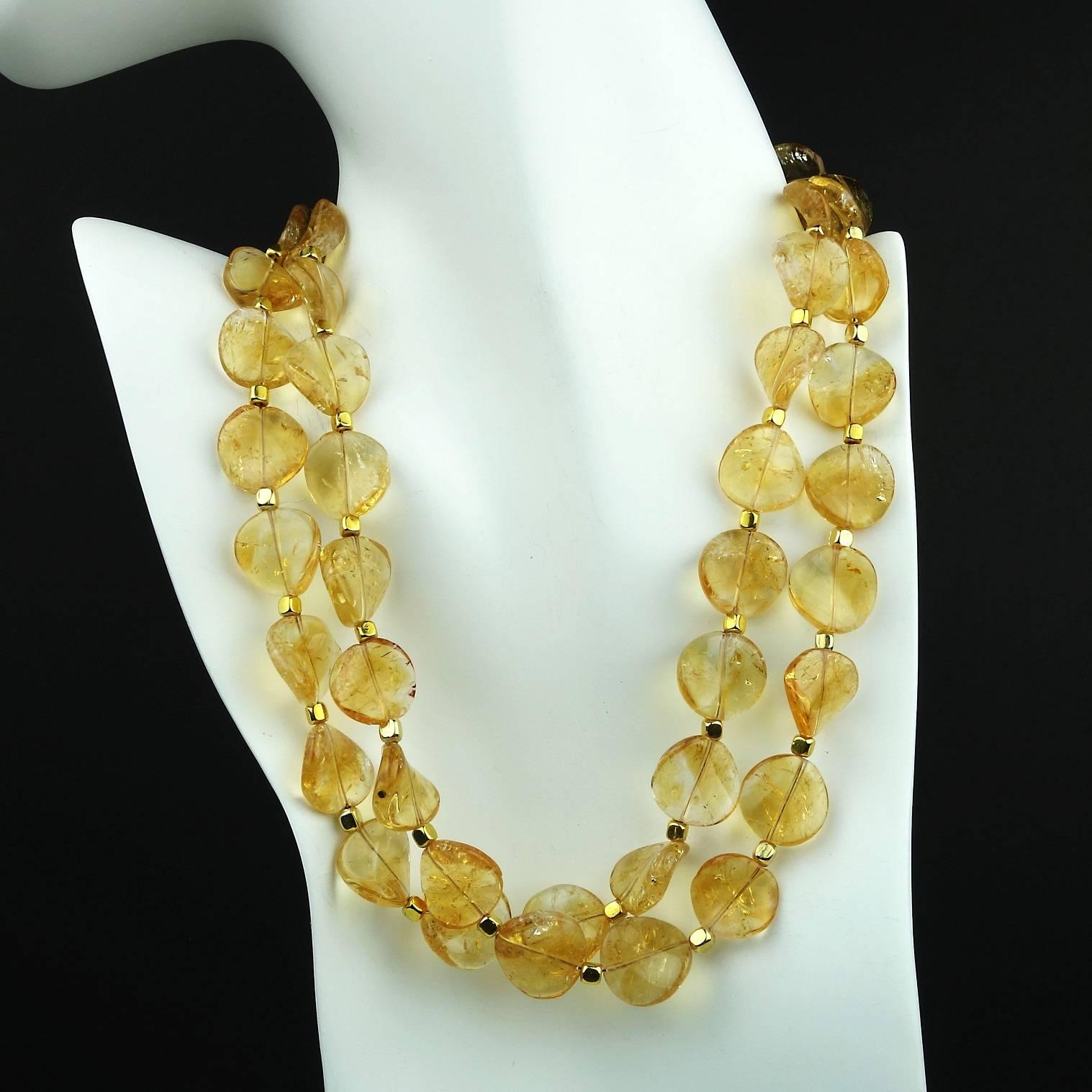 Glowing Citrine Double Strand Necklace 6