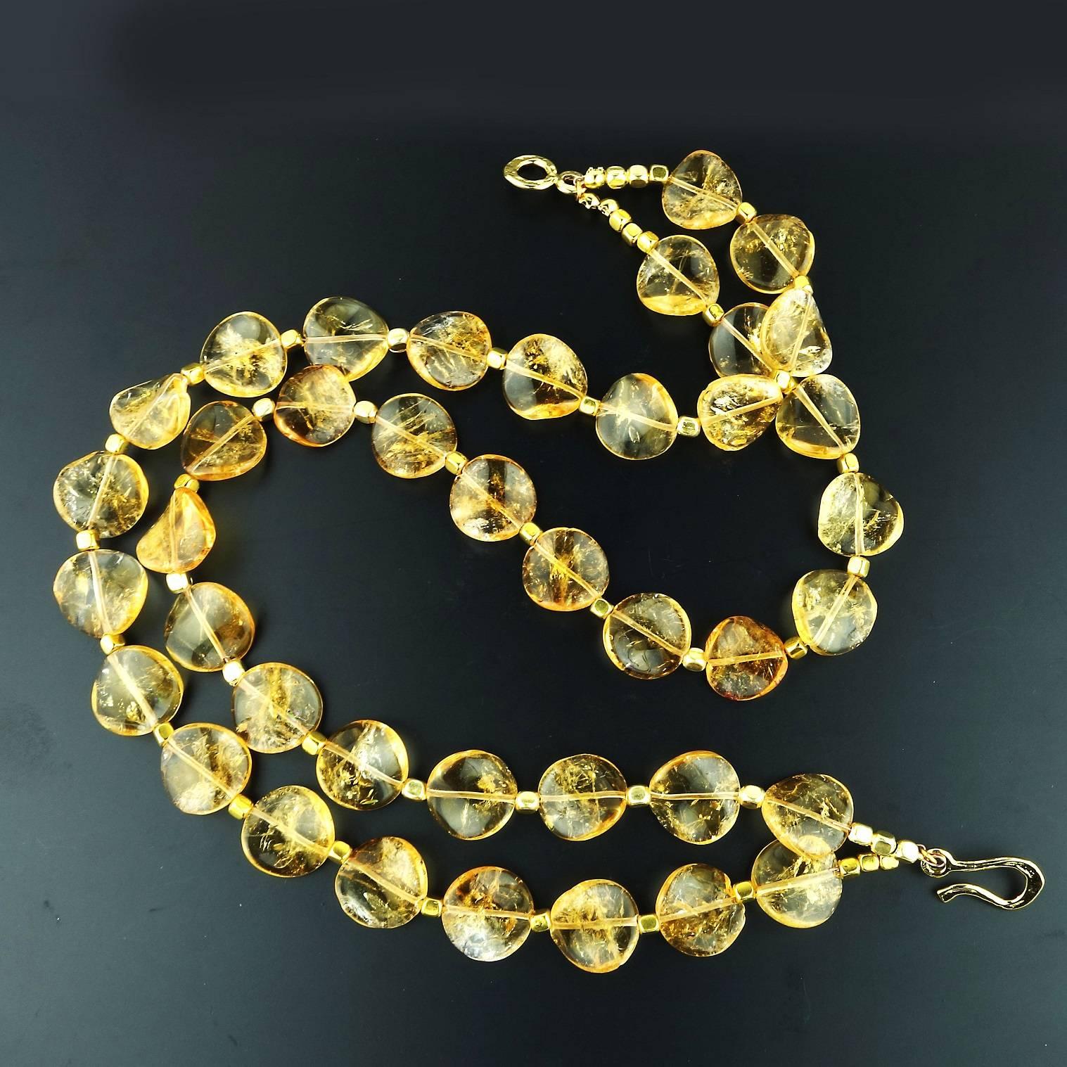 Glowing Citrine Double Strand Necklace 8