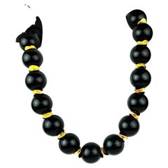 AJD Elegant 17 Inch Black Onyx Choker Necklace