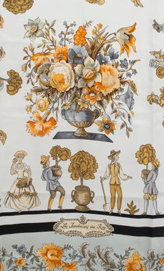 Carré Hermès “Les Jardiniers du Roy” Foulard Scarf - Original Issue, 1967