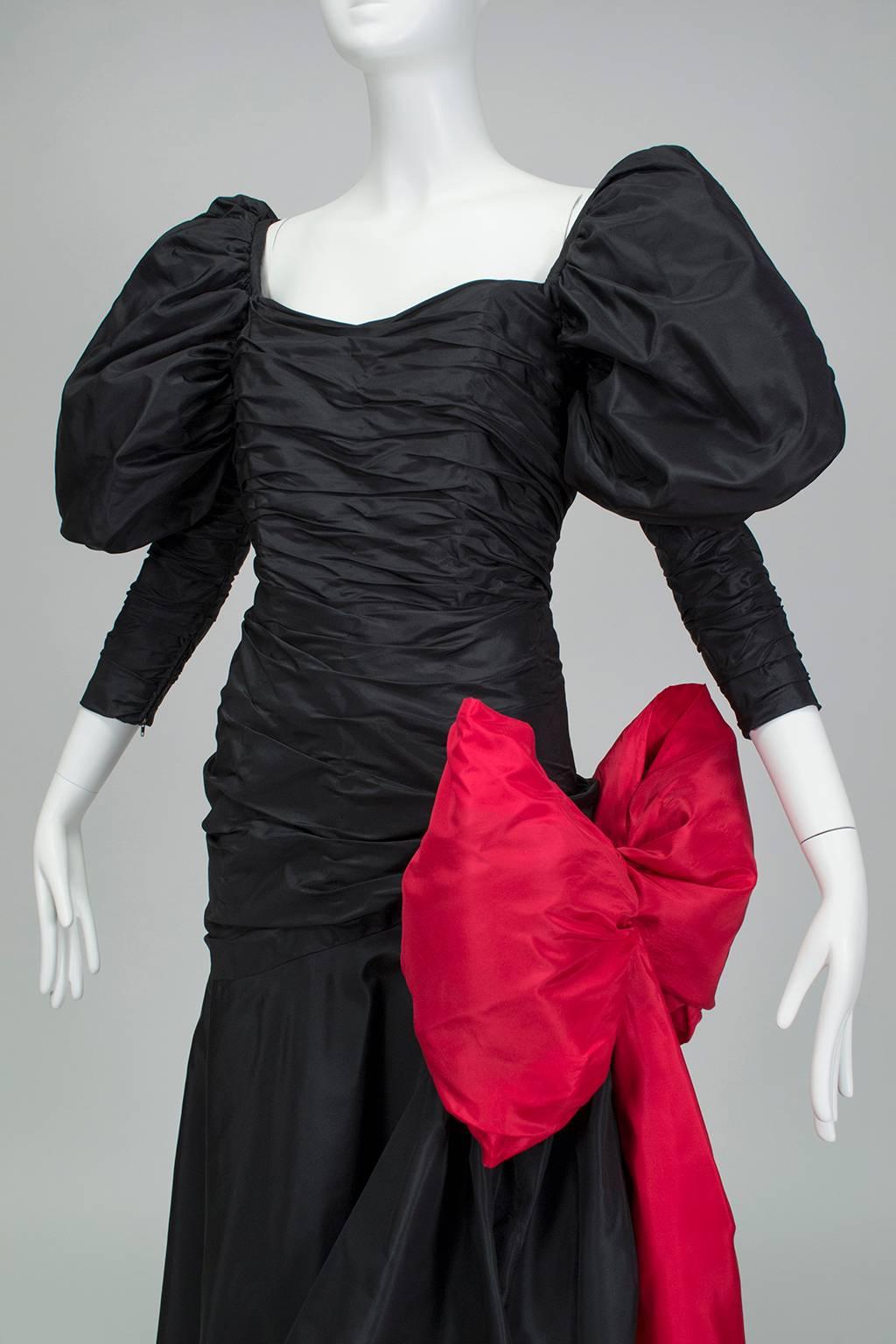 red avant garde dress