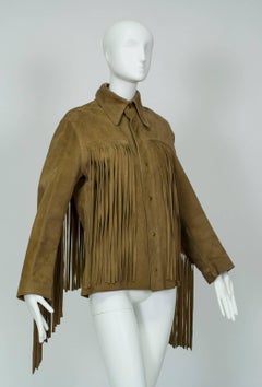 Fringed Suede "Wolf Totem" Biker Jacket, 1970s