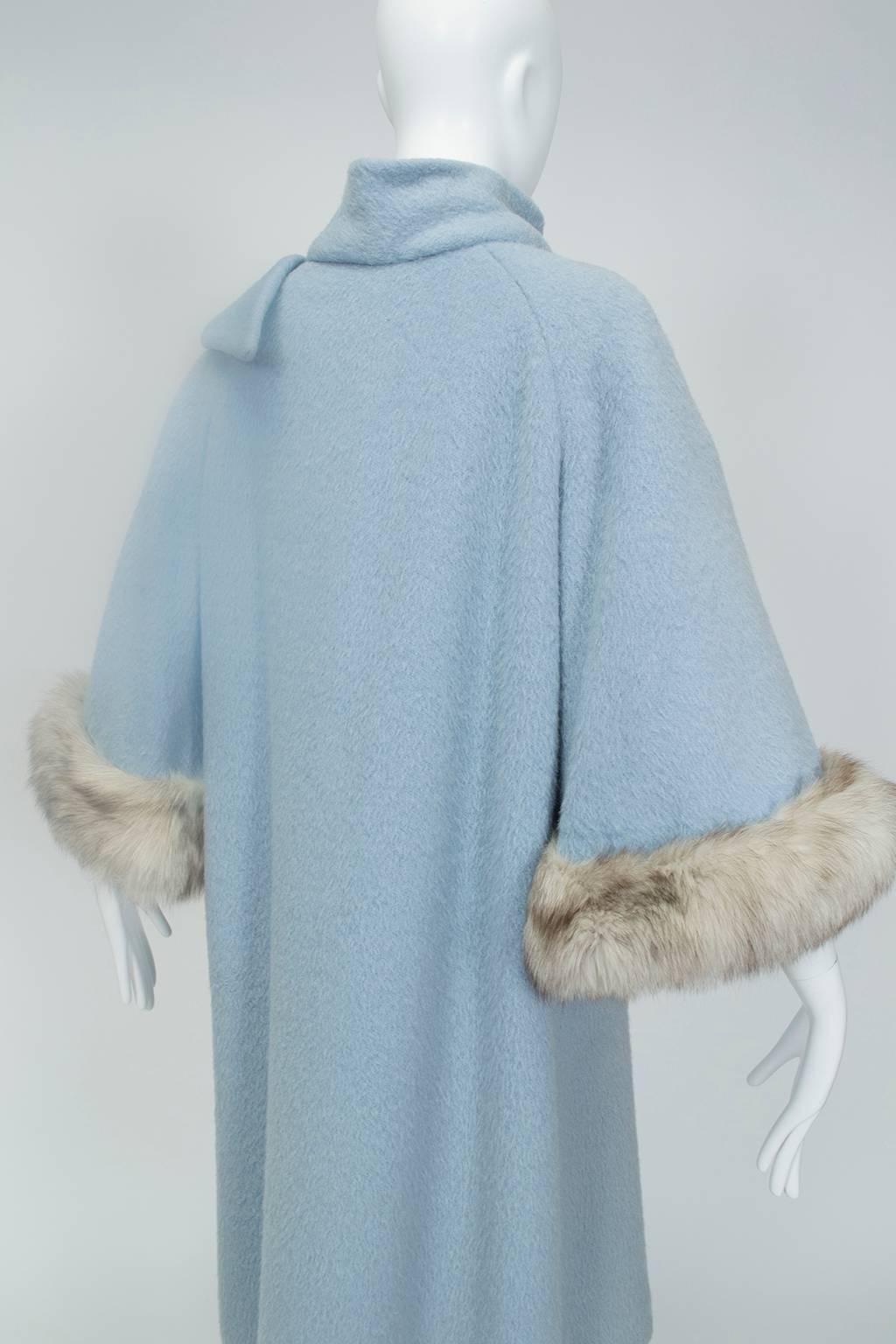 powder blue wool coat
