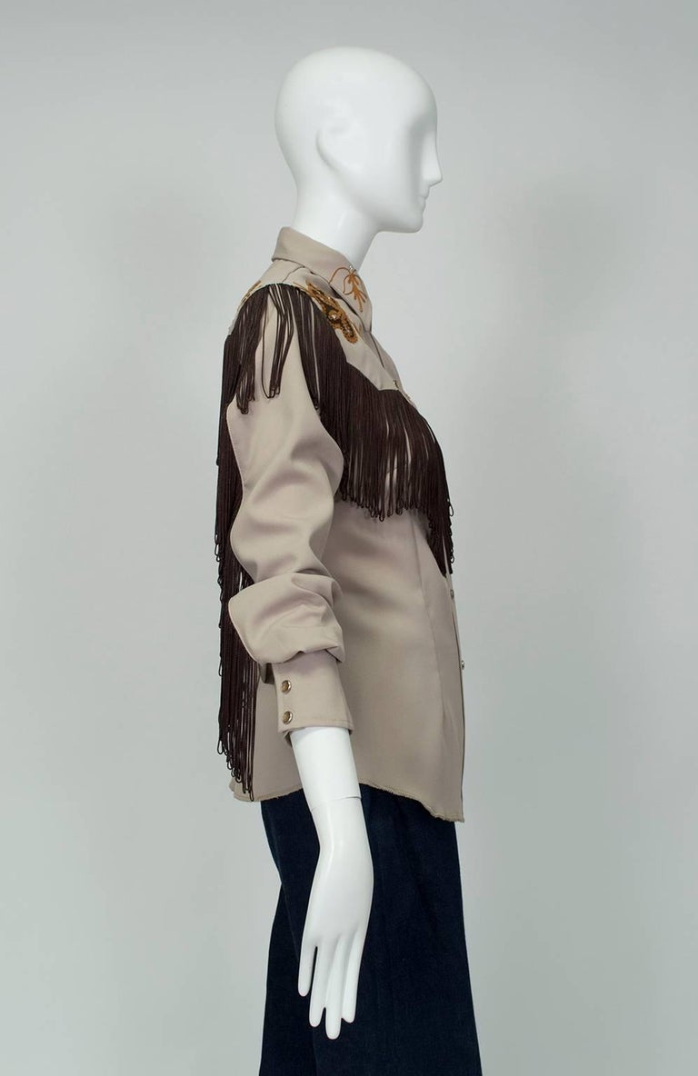 H Bar C Ranchwear Fringed Western Rhinestone Cowboy Shirt, 1960s at