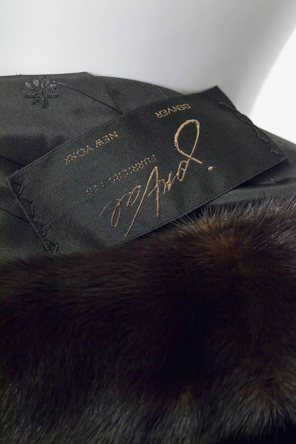 Pristine Blackglama Brown-Black Mink Greatcoat, 2006 3