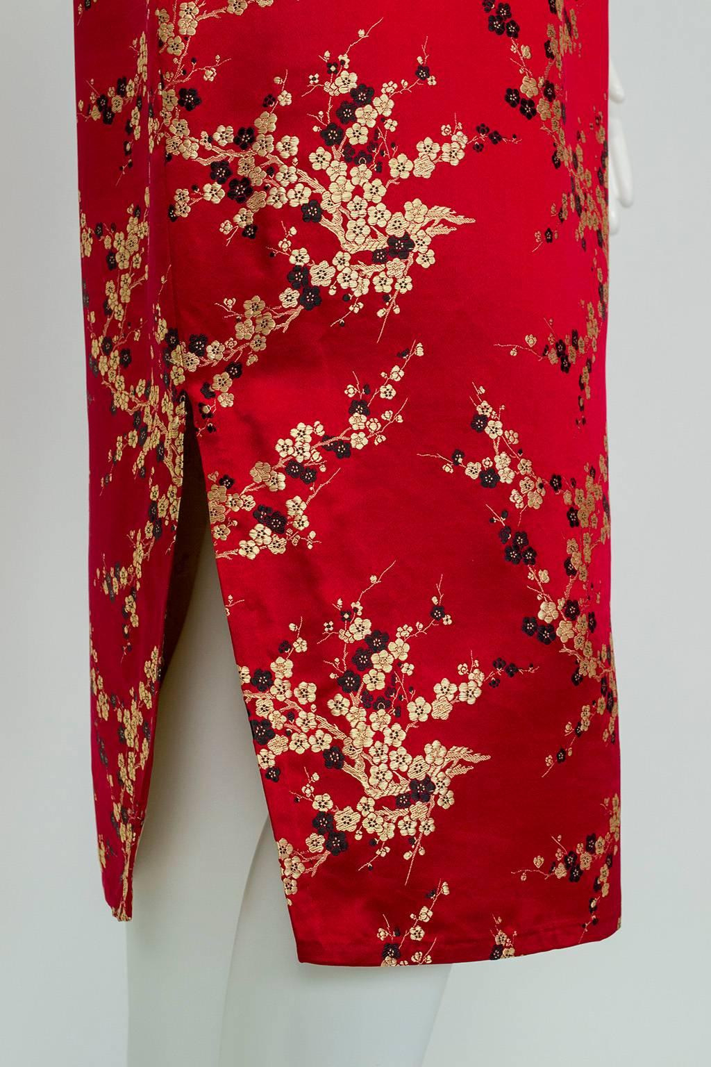 Shanghai Silk Film Noir Qipao Dress, 1940s 2